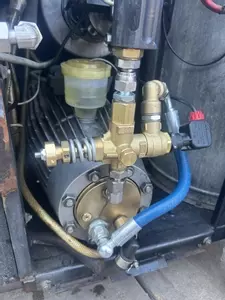 Custom VB9-style unloader conversion fitted onto a heavily used Nilfisk Neptune 7 to improve long-term reliability under constant trigger cycling. This modification was carried out for a customer regularly operating the machine for extended daily use.